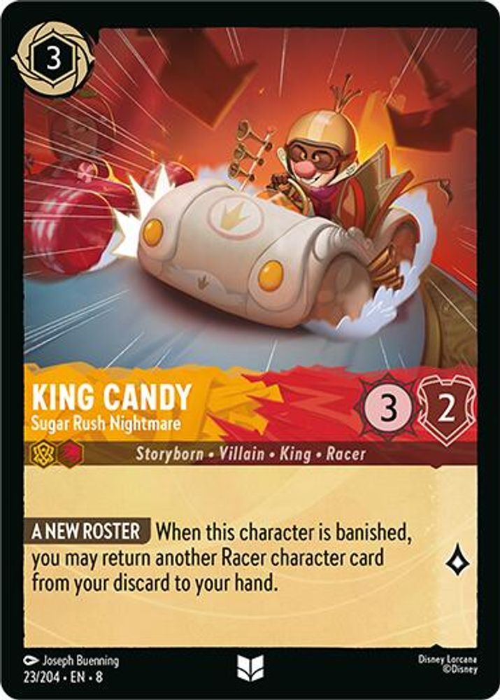 2025 Disney Lorcana: Reign of Jafar (8) - King Candy Sugar Rush Nightmare (#23/204, Uncommon) (, Near Mint)