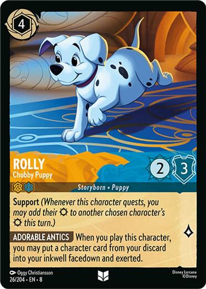 2025 Disney Lorcana: Reign of Jafar (8) - Rolly Chubby Puppy (#26/204, Uncommon) (, Near Mint)