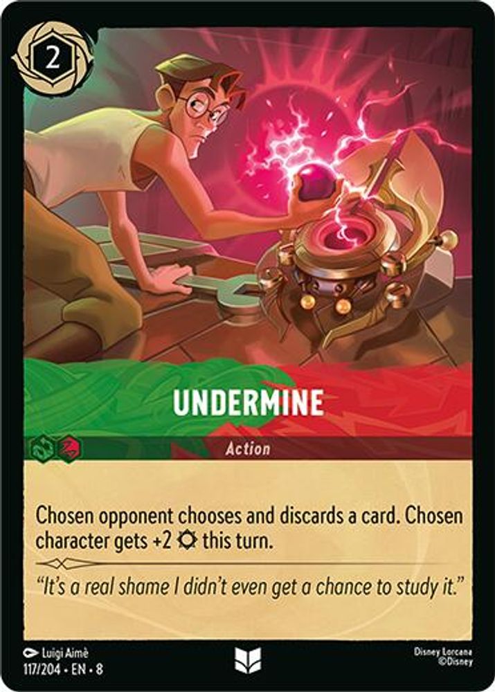 2025 Disney Lorcana: Reign of Jafar (8) - Undermine (#117/204, Uncommon) (, Near Mint)