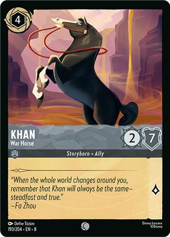 2025 Disney Lorcana: Reign of Jafar (8) - Khan War Horse (#193/204, Common) (, Near Mint)