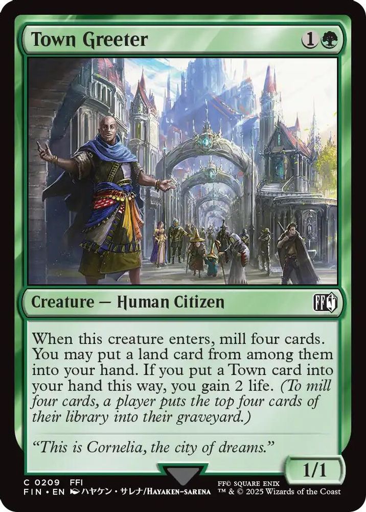 2025 Magic: The Gathering: FINAL FANTASY (FIN) - Town Greeter (#209, Common)
