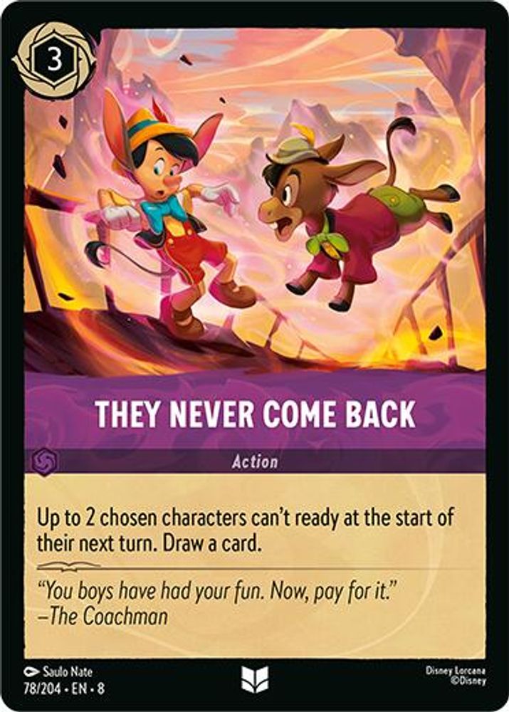 2025 Disney Lorcana: Reign of Jafar (8) - They Never Come Back (#78/204, Uncommon) (, Near Mint)