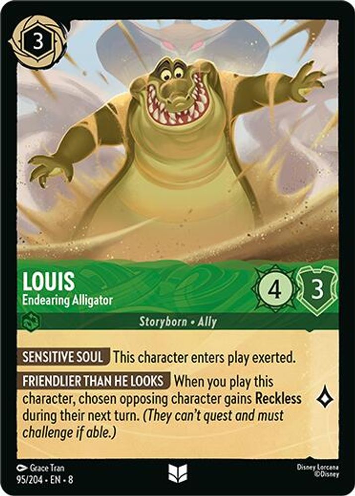 2025 Disney Lorcana: Reign of Jafar (8) - Louis Endearing Alligator (#95/204, Uncommon) (, Near Mint)