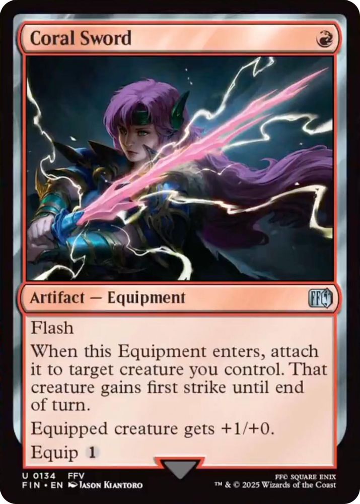 2025 Magic: The Gathering: FINAL FANTASY (FIN) - Coral Sword (#134, Uncommon) (, Near Mint)