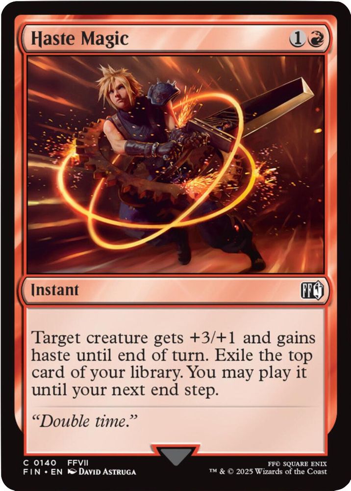 2025 Magic: The Gathering: FINAL FANTASY (FIN) - Haste Magic (#140, Common)