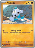 2025 Pokemon: SV10: Destined Rivals (DRI) - Meditite (#099/182, Common) (Reverse Holofoil, Near Mint)