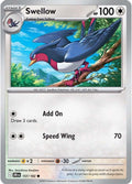 2025 Pokemon: SV10: Destined Rivals (DRI) - Swellow (#157/182, Common)