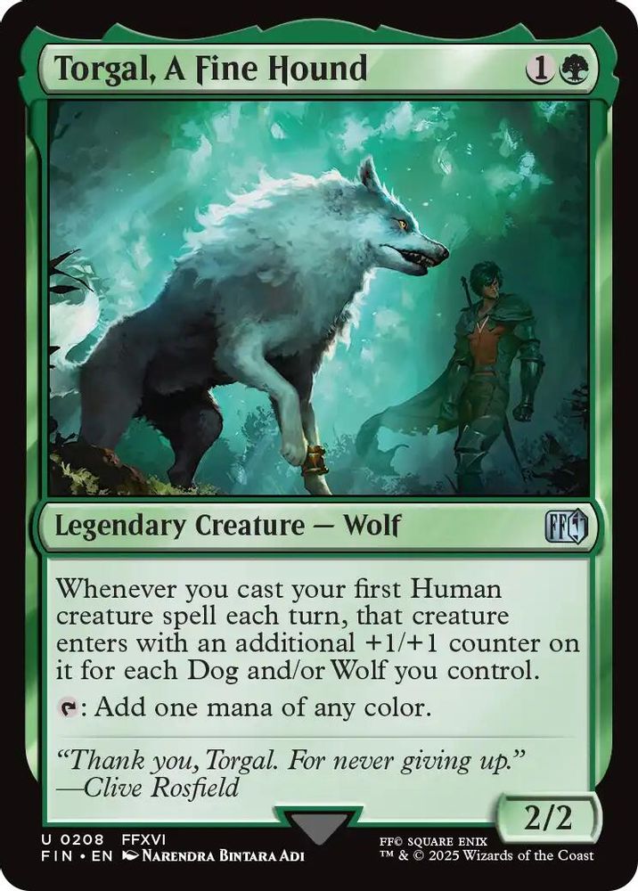 2025 Magic: The Gathering: FINAL FANTASY (FIN) - Torgal A Fine Hound (#208, Uncommon) (, Near Mint)