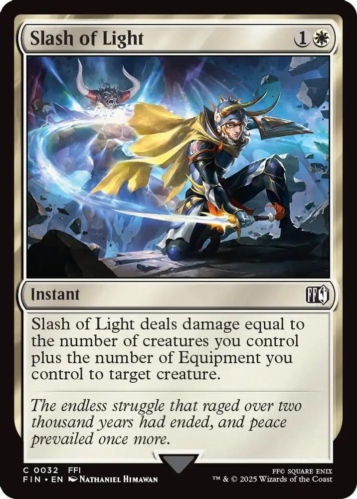 2025 Magic: The Gathering: FINAL FANTASY (FIN) - Slash of Light (#32, Common)