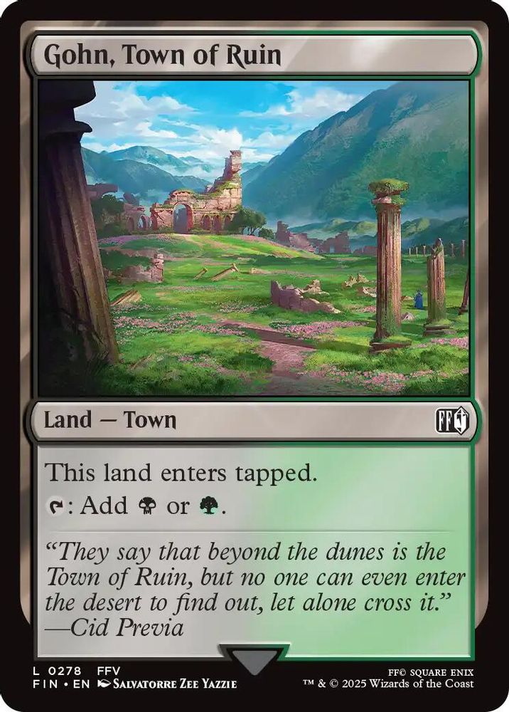 2025 Magic: The Gathering: FINAL FANTASY (FIN) - Gohn Town of Ruin (#278, Land) (, Near Mint)