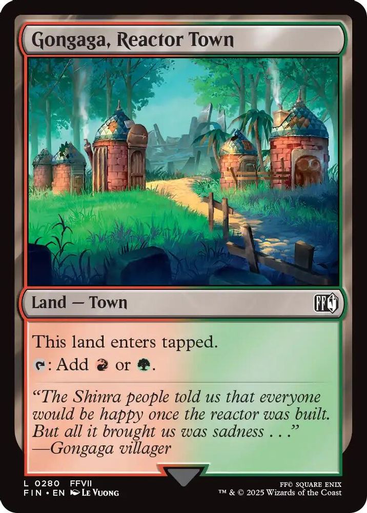 2025 Magic: The Gathering: FINAL FANTASY (FIN) - Gongaga Reactor Town (#280, Land)