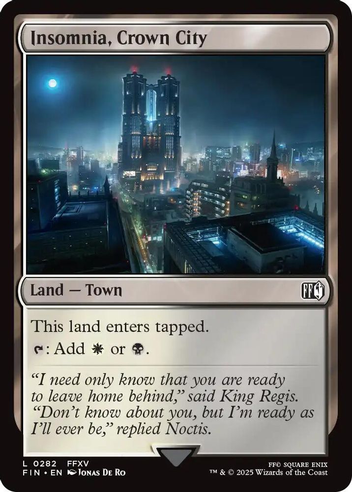 2025 Magic: The Gathering: FINAL FANTASY (FIN) - Insomnia Crown City (#282, Land) (, Near Mint)