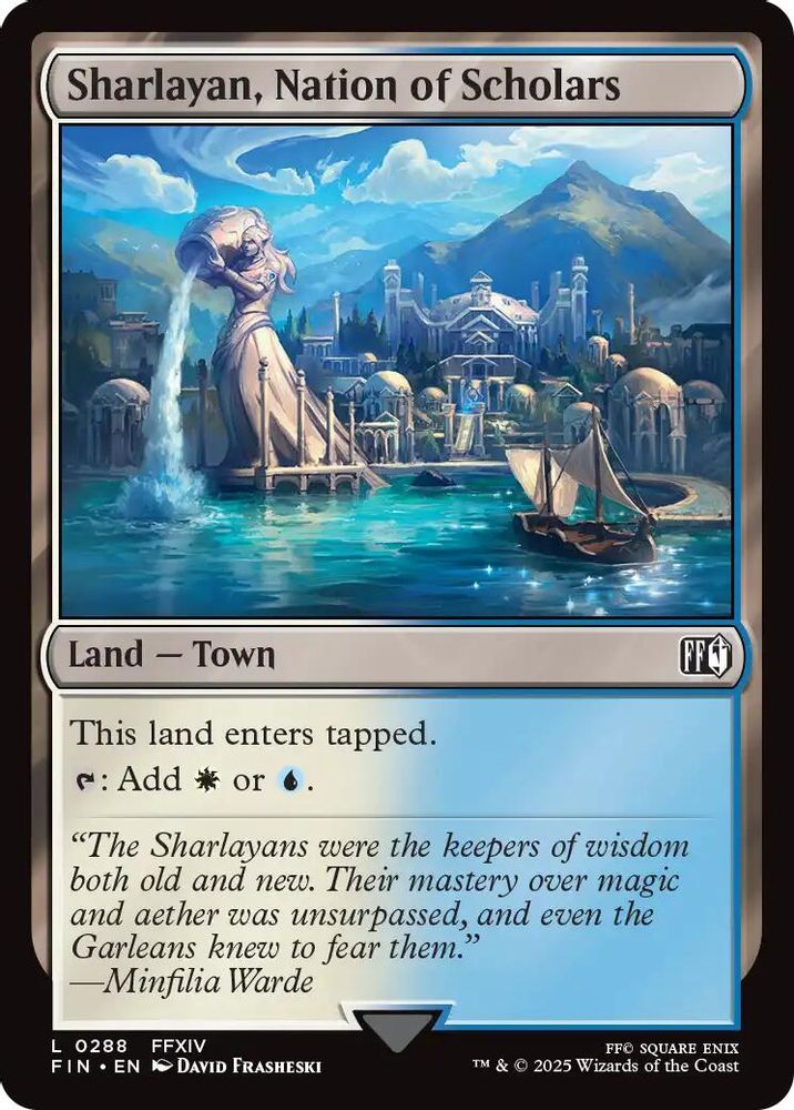 2025 Magic: The Gathering: FINAL FANTASY (FIN) - Sharlayan Nation of Scholars (#288, Land)