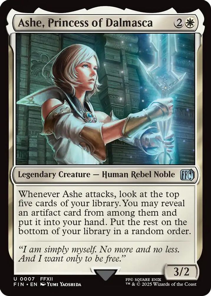 2025 Magic: The Gathering: FINAL FANTASY (FIN) - Ashe Princess of Dalmasca (#7, Uncommon) (, Near Mint)