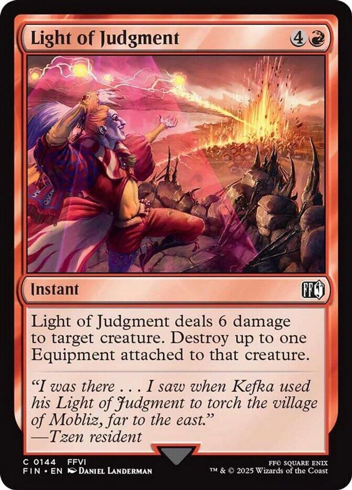 2025 Magic: The Gathering: FINAL FANTASY (FIN) - Light of Judgment (#144, Common) (, Near Mint)