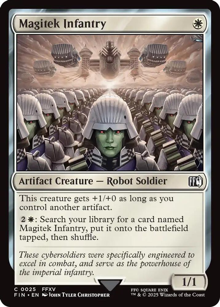 2025 Magic: The Gathering: FINAL FANTASY (FIN) - Magitek Infantry (#25, Common)