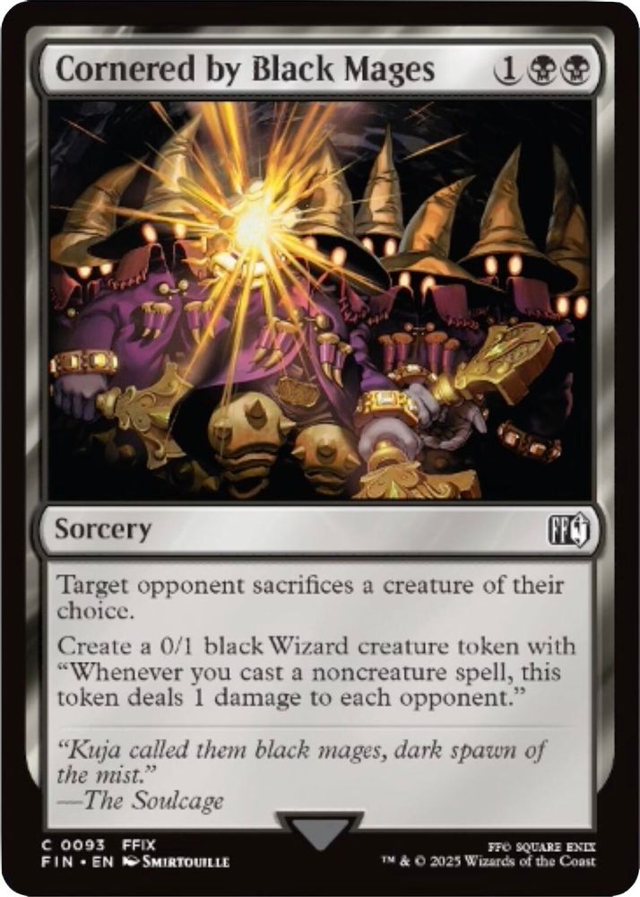 2025 Magic: The Gathering: FINAL FANTASY (FIN) - Cornered by Black Mages (#93, Common) (, Near Mint)