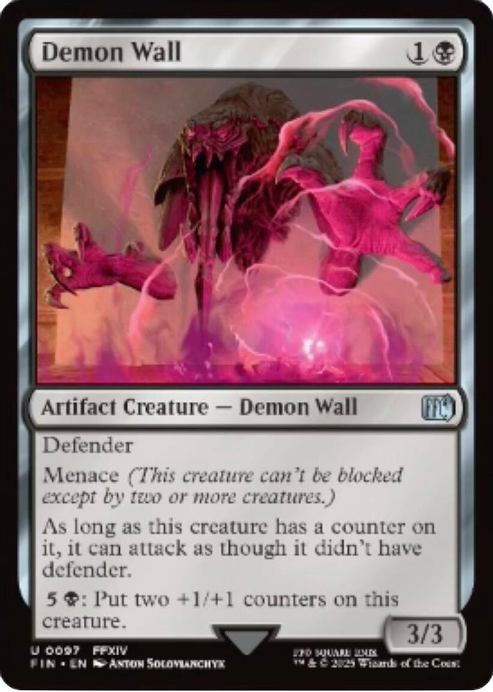 2025 Magic: The Gathering: FINAL FANTASY (FIN) - Demon Wall (#97, Uncommon) (, Near Mint)