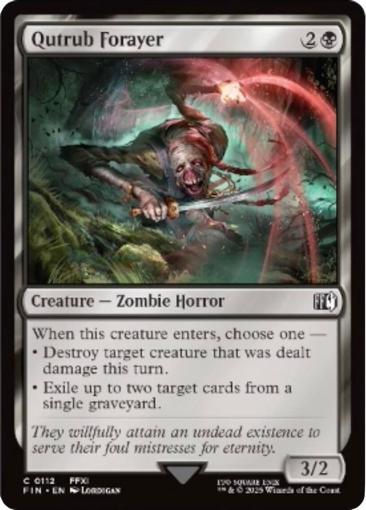2025 Magic: The Gathering: FINAL FANTASY (FIN) - Qutrub Forayer (#112, Common)
