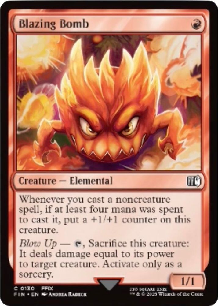 2025 Magic: The Gathering: FINAL FANTASY (FIN) - Blazing Bomb (#130, Common) (, Near Mint)