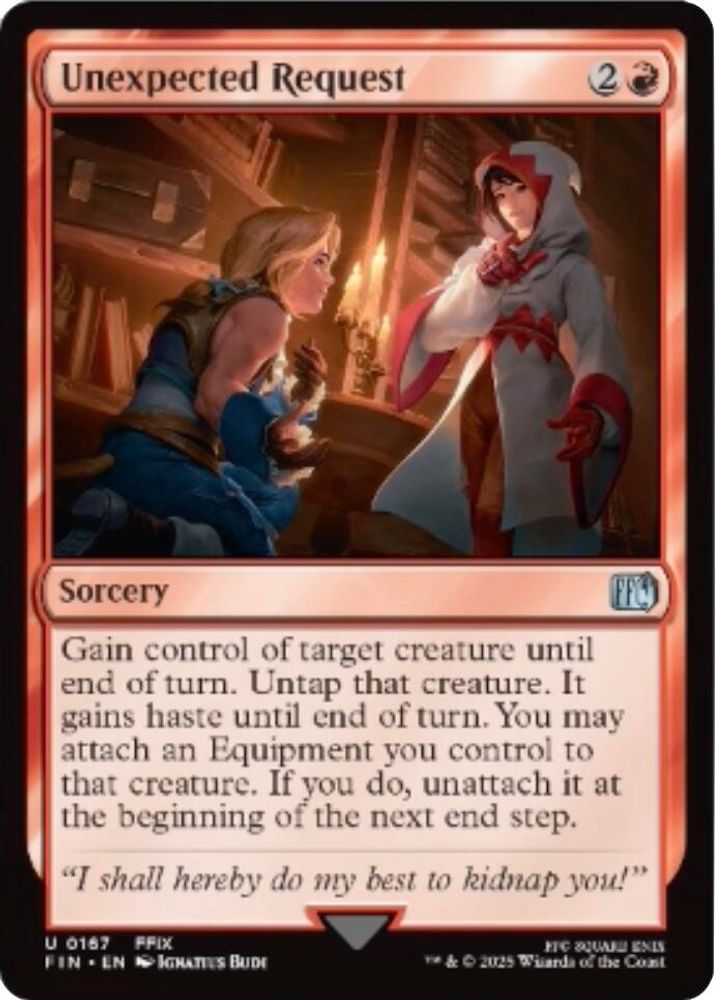 2025 Magic: The Gathering: FINAL FANTASY (FIN) - Unexpected Request (#167, Uncommon) (, Near Mint)