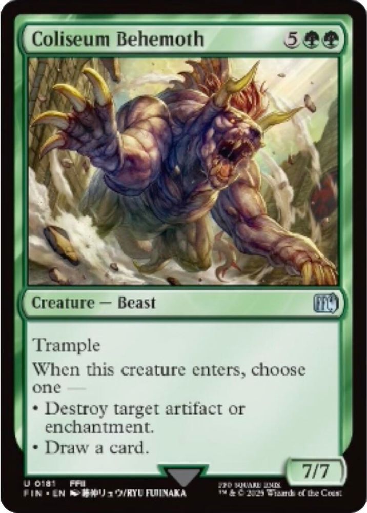 2025 Magic: The Gathering: FINAL FANTASY (FIN) - Coliseum Behemoth (#181, Uncommon) (, Near Mint)
