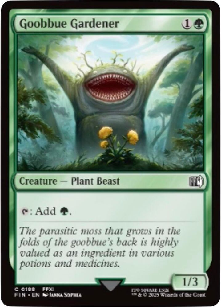 2025 Magic: The Gathering: FINAL FANTASY (FIN) - Goobbue Gardener (#188, Common)
