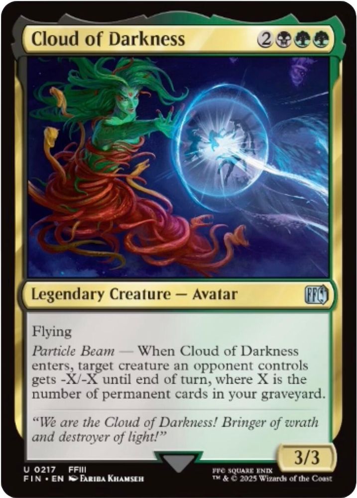 2025 Magic: The Gathering: FINAL FANTASY (FIN) - Cloud of Darkness (#217, Uncommon)