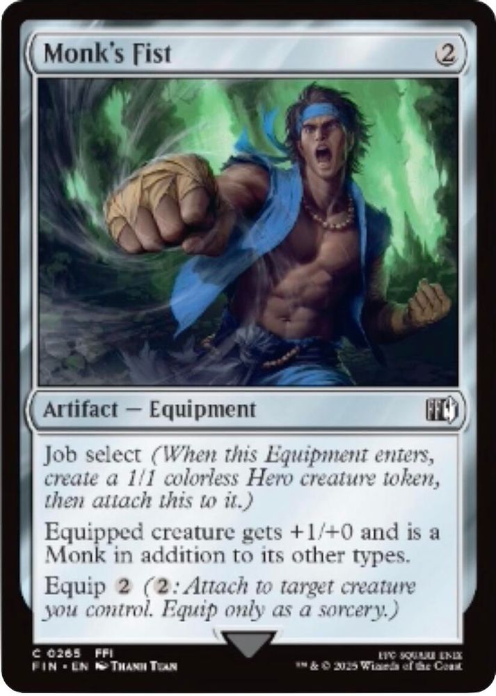 2025 Magic: The Gathering: FINAL FANTASY (FIN) - Monks Fist (#265, Common)