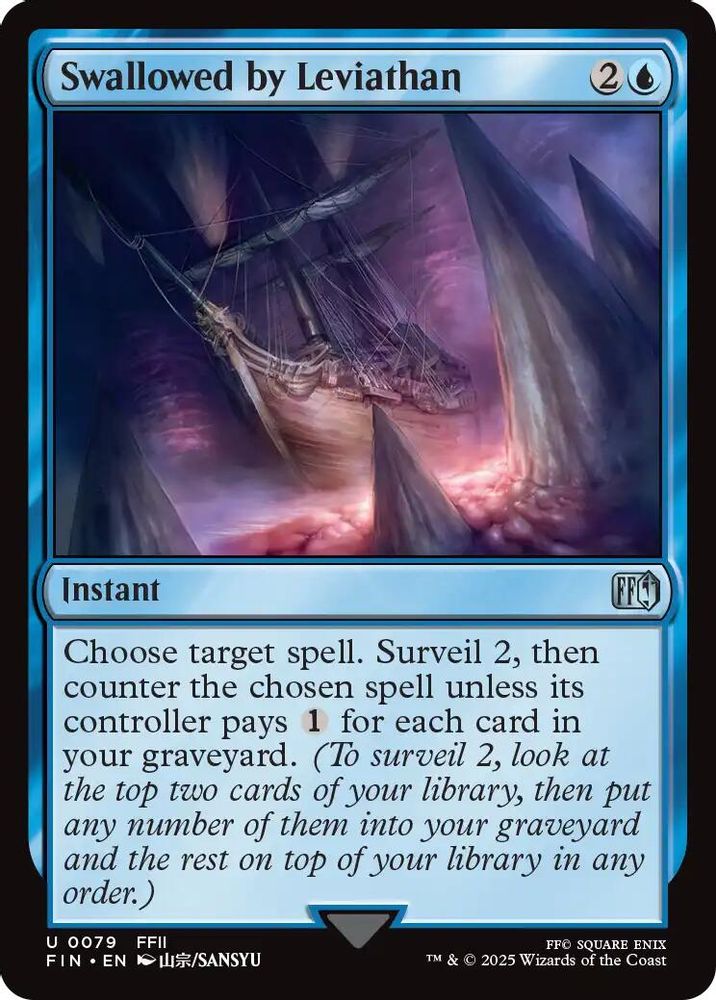 2025 Magic: The Gathering: FINAL FANTASY (FIN) - Swallowed by Leviathan (#79, Uncommon) (, Near Mint)