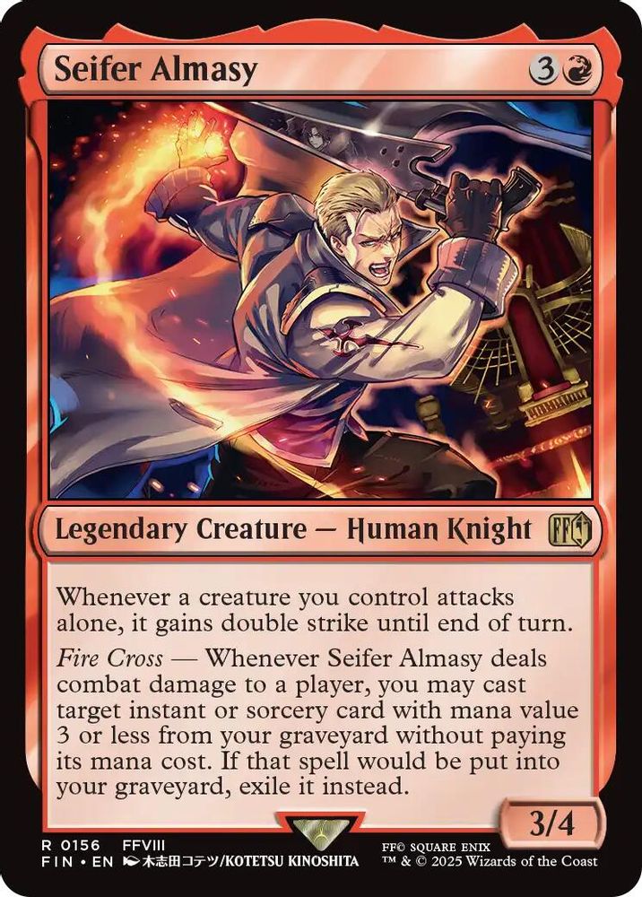 2025 Magic: The Gathering: FINAL FANTASY (FIN) - Seifer Almasy (#156, Rare) (, Near Mint)