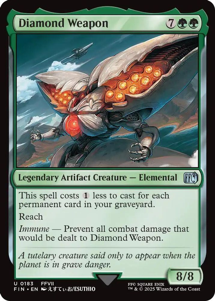 2025 Magic: The Gathering: FINAL FANTASY (FIN) - Diamond Weapon (#183, Uncommon) (, Near Mint)