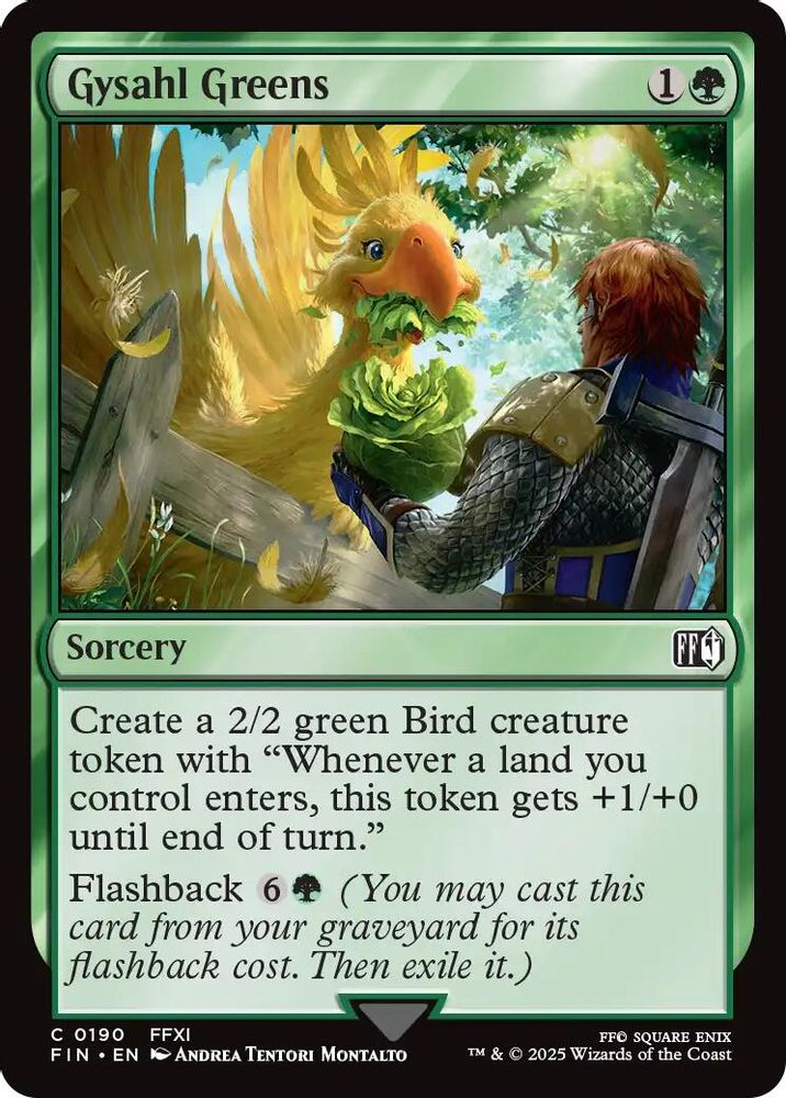 2025 Magic: The Gathering: FINAL FANTASY (FIN) - Gysahl Greens (#190, Common) (, Near Mint)