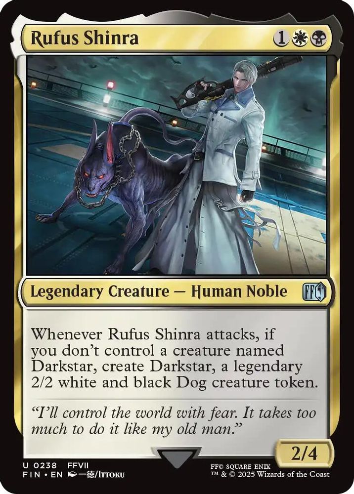 2025 Magic: The Gathering: FINAL FANTASY (FIN) - Rufus Shinra (#238, Uncommon)