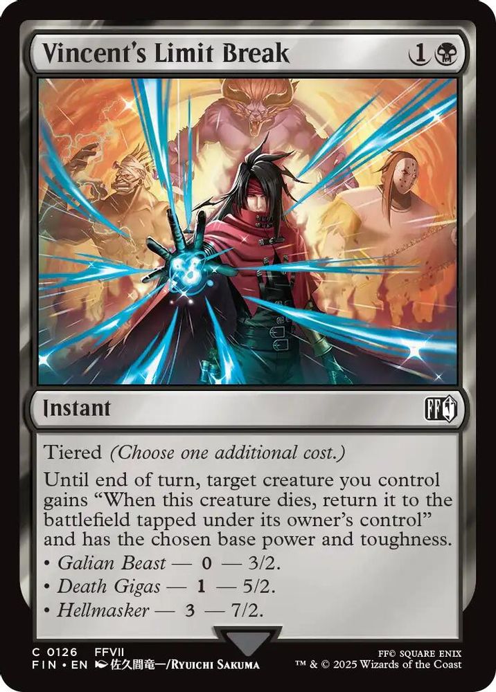 2025 Magic: The Gathering: FINAL FANTASY (FIN) - Vincents Limit Break (#126, Common) (, Near Mint)
