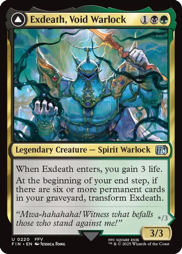 2025 Magic: The Gathering: FINAL FANTASY (FIN) - Exdeath Void Warlock (#220, Uncommon) (, Near Mint)