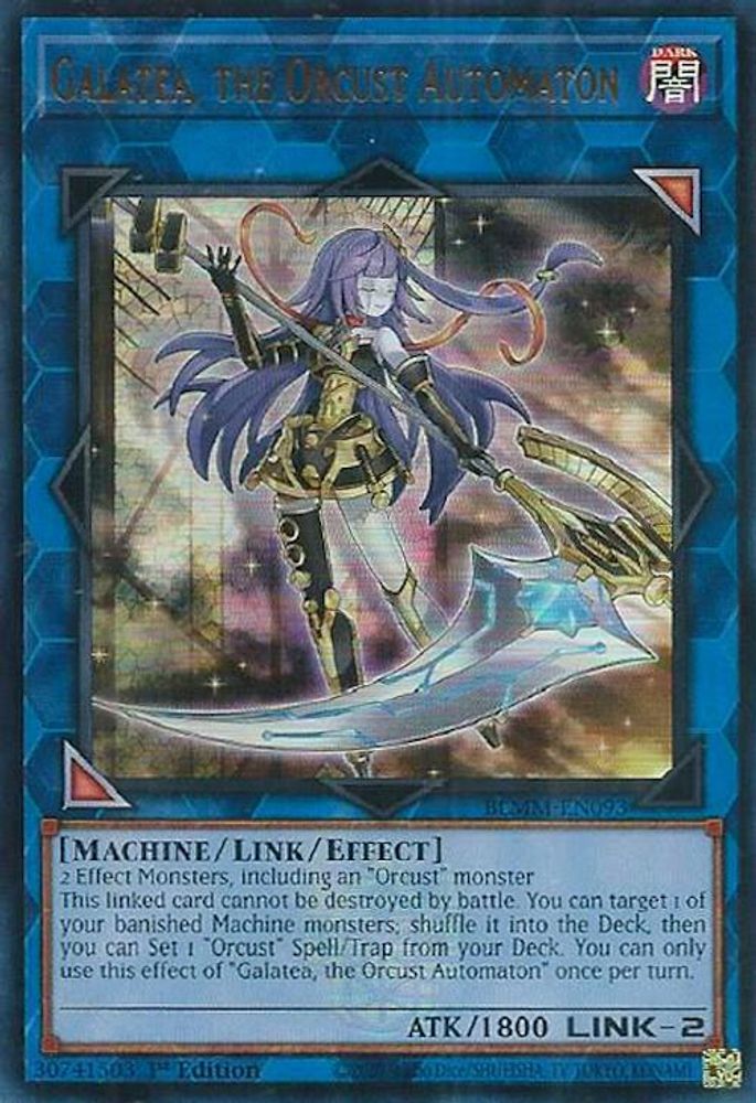 2025 YuGiOh: Battles of Legend: Monster Mayhem (BLMM) - Galatea the Orcust Automaton (#BLMM-EN093, Ultra Rare) (1st Edition, Near Mint)