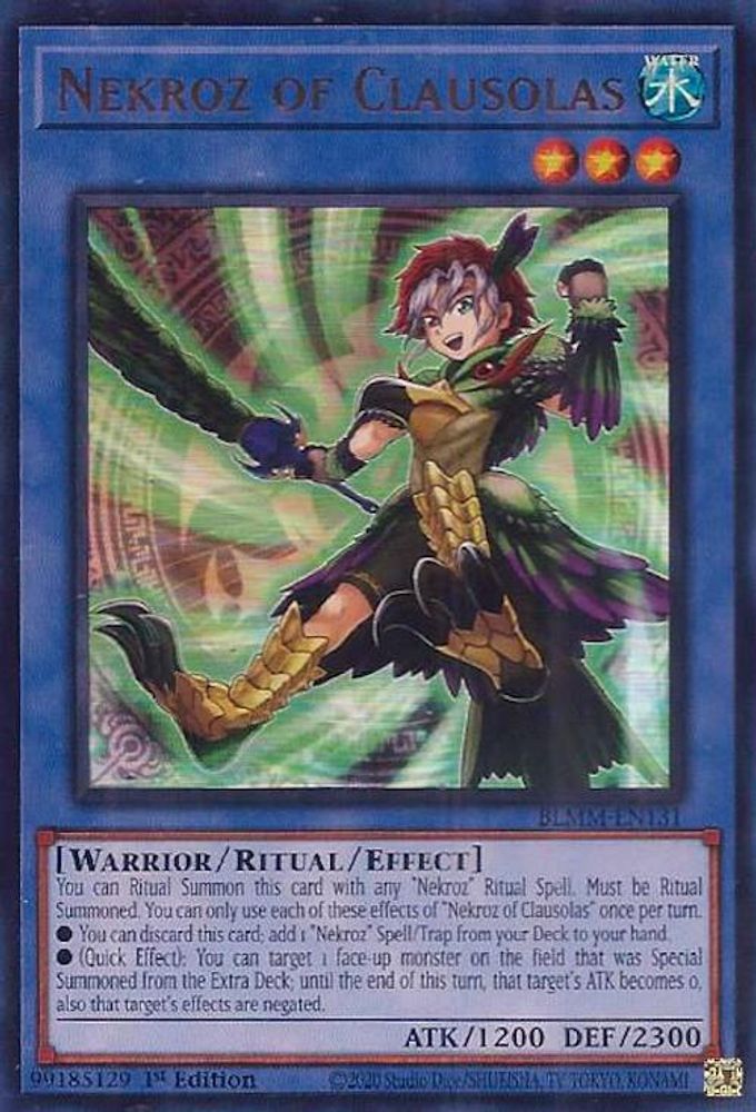 2025 YuGiOh: Battles of Legend: Monster Mayhem (BLMM) - Nekroz of Clausolas (#BLMM-EN131, Ultra Rare) (1st Edition, Near Mint)