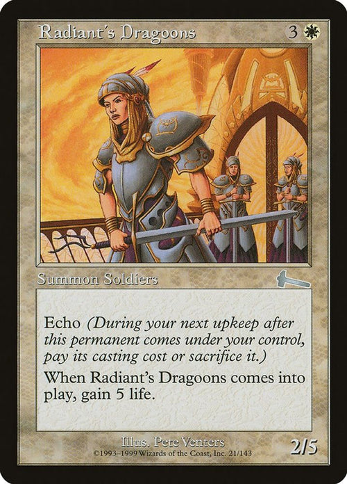 1999 Magic: The Gathering: Urza's Legacy (ULG) - Radiants Dragoons (#21, Uncommon) (, Near Mint)