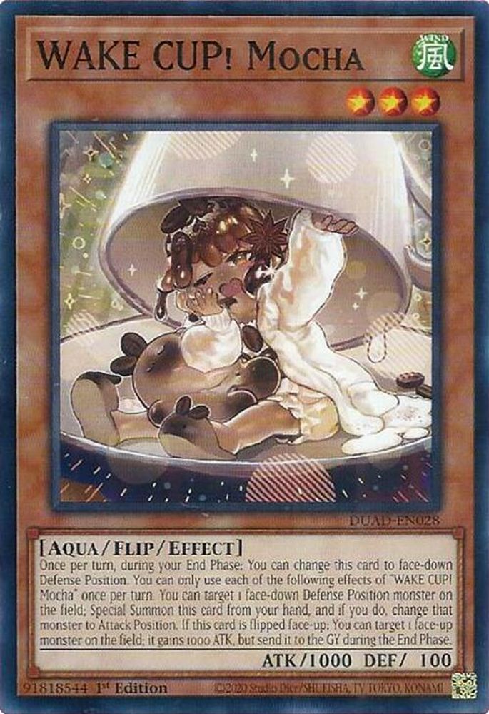 2025 YuGiOh: Duelist's Advance (DUAD) - WAKE CUP Mocha (#DUAD-EN028, Common) (1st Edition, Near Mint)