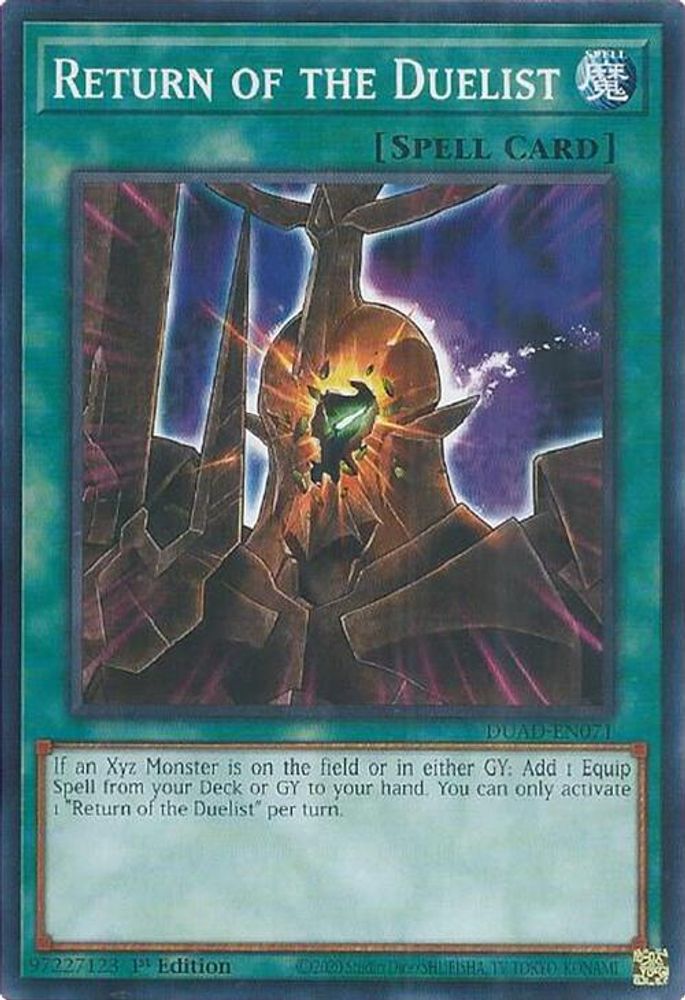 2025 YuGiOh: Duelist's Advance (DUAD) - Return of the Duelist card (#DUAD-EN071, Common) (1st Edition, Near Mint)
