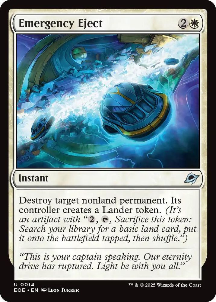 2025 Magic: The Gathering: Edge of Eternities (EOE) - Emergency Eject (#14, Uncommon) (, Near Mint)