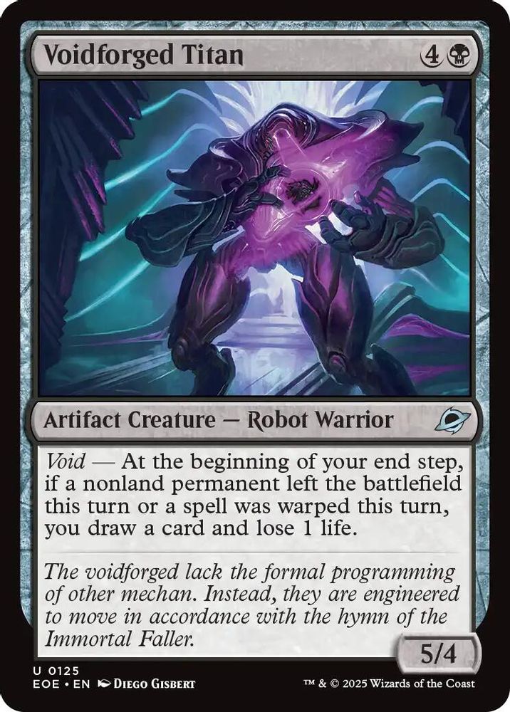 2025 Magic: The Gathering: Edge of Eternities (EOE) - Voidforged Titan (#125, Uncommon)
