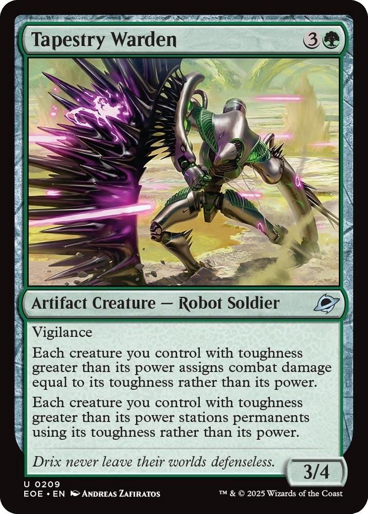 2025 Magic: The Gathering: Edge of Eternities (EOE) - Tapestry Warden (#209, Uncommon) (, Near Mint)
