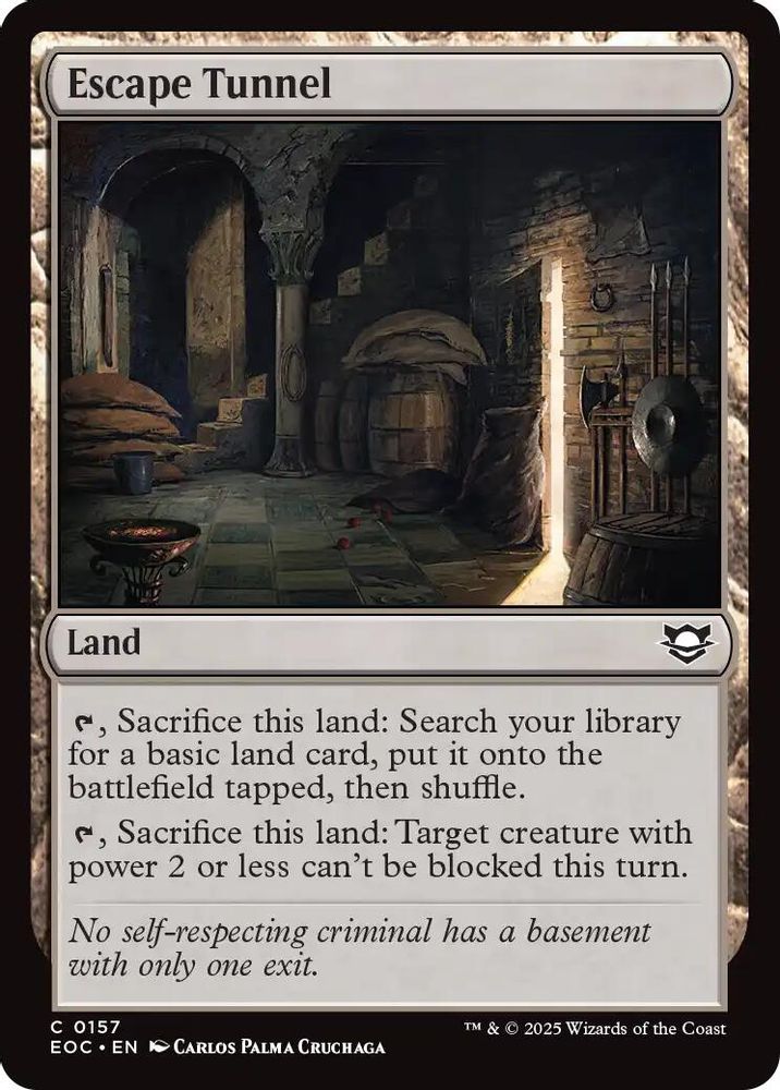 2025 Magic: The Gathering: Commander: Edge of Eternities (EOC) - Escape Tunnel (#157, Common) (, Near Mint)
