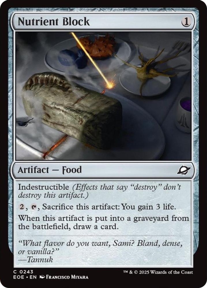 2025 Magic: The Gathering: Edge of Eternities (EOE) - Nutrient Block (#243, Common) (, Near Mint)