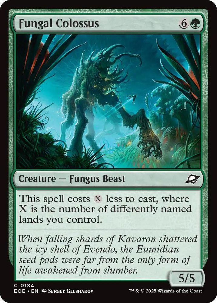 2025 Magic: The Gathering: Edge of Eternities (EOE) - Fungal Colossus (#184, Common) (, Near Mint)