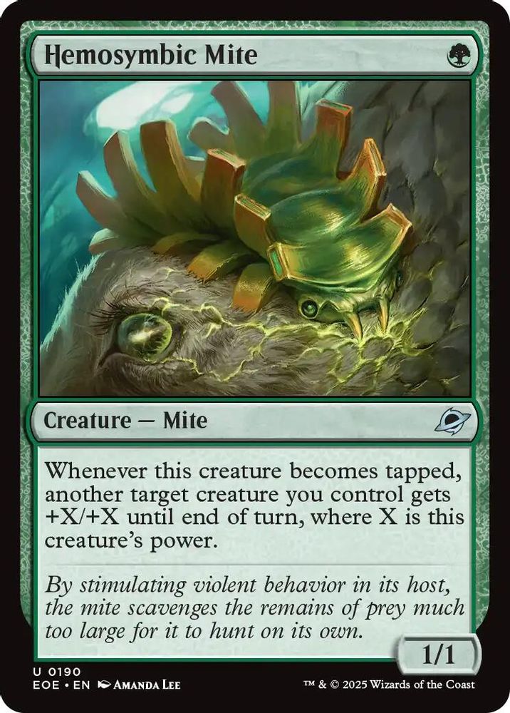 2025 Magic: The Gathering: Edge of Eternities (EOE) - Hemosymbic Mite (#190, Uncommon)