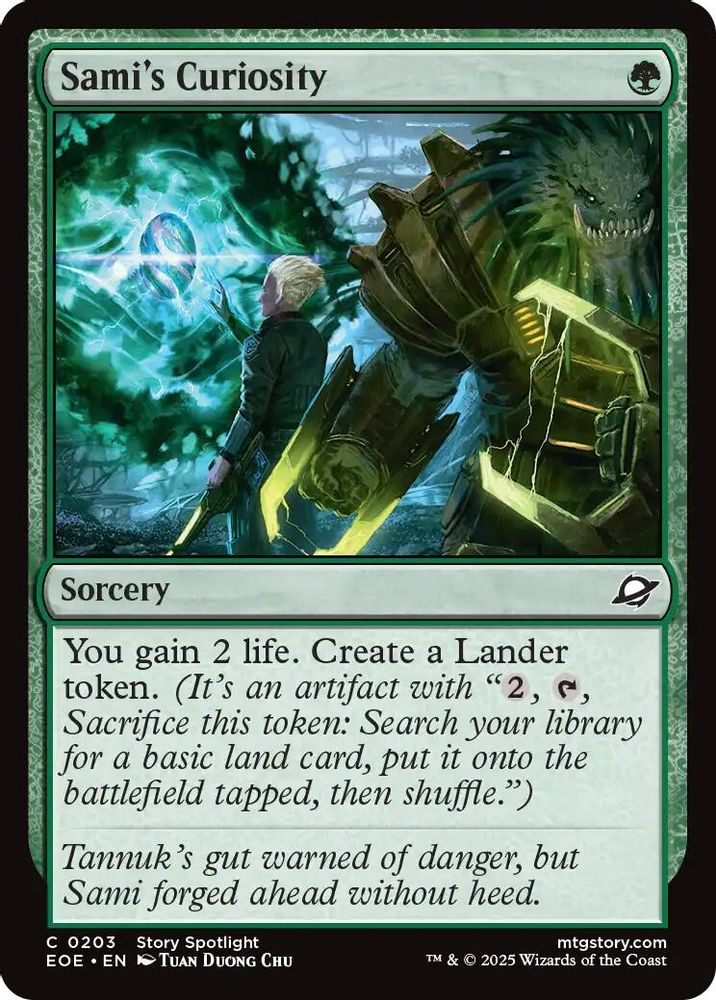 2025 Magic: The Gathering: Edge of Eternities (EOE) - Samis Curiosity (#203, Common)