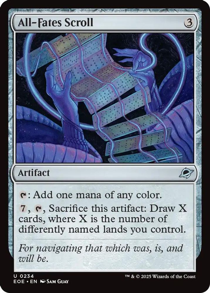2025 Magic: The Gathering: Edge of Eternities (EOE) - All Fates Scroll (#234, Uncommon)